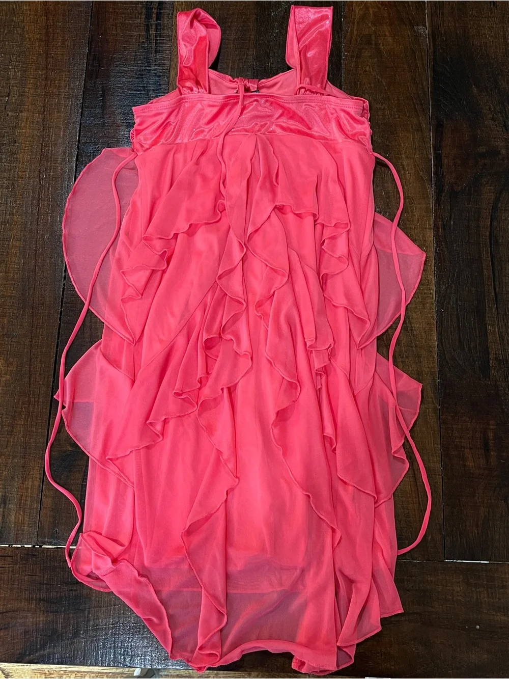 My Michelle Coral-Pink Beaded Halter Dress